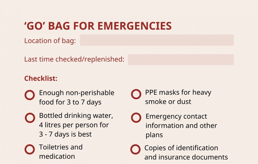Icon for the Go Bag Checklist resource
