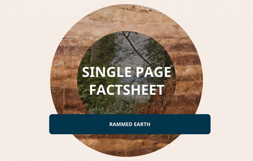 PDF Icon for the Rammed Earth Single Page Factsheet