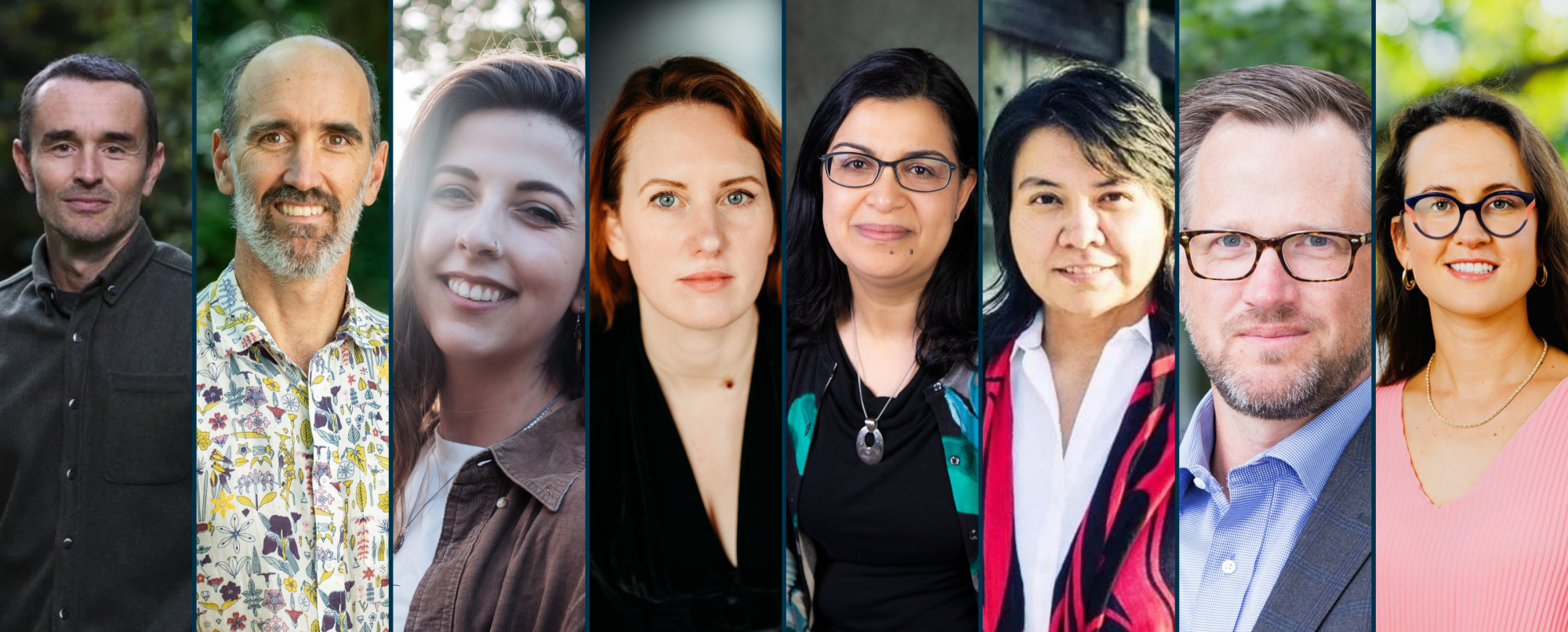 Left to right: Chris Darimont, Tom Gleeson, Jaime Grimm, Tamara Krawchenko, Basma Majerbi, Jenny Morgan, Matt Murphy, Katya Rhodes